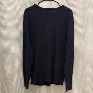 J. Crew Men’s Navy Long-Sleeve Waffle Thermal Shirt - L